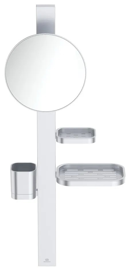 Lustro z półką/z wieszakiem ścienne ø 20,5 cm ALU+ – Ideal Standard