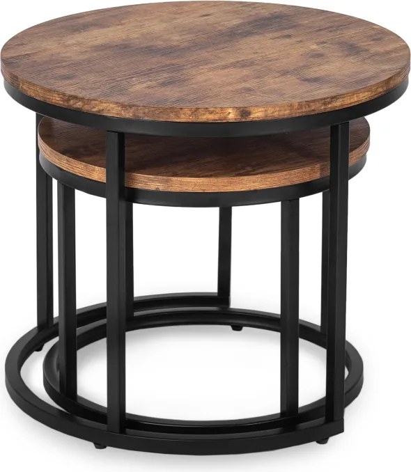 Zestaw Stolików Kawowych FIGO 43 cm/53 cm Dąb Rustykalny