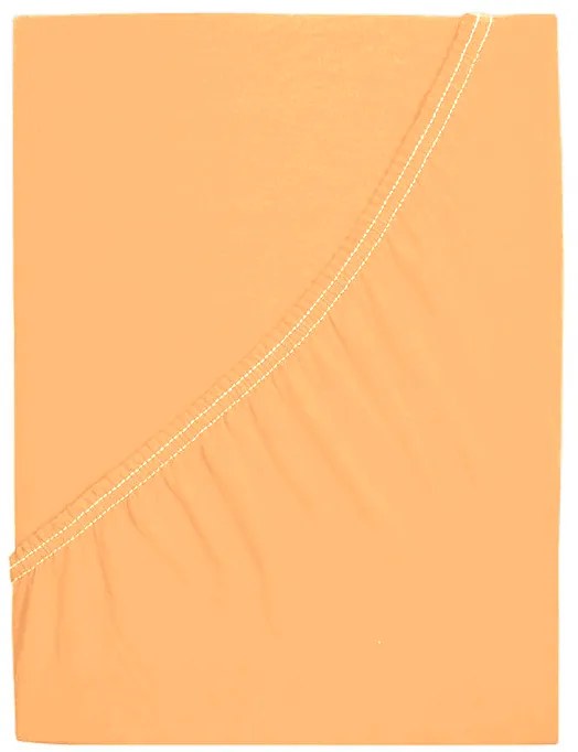 PrzytulneMieszkanie.pl Prześcieradło jersey ALVORA 90x200 cm łososiowe