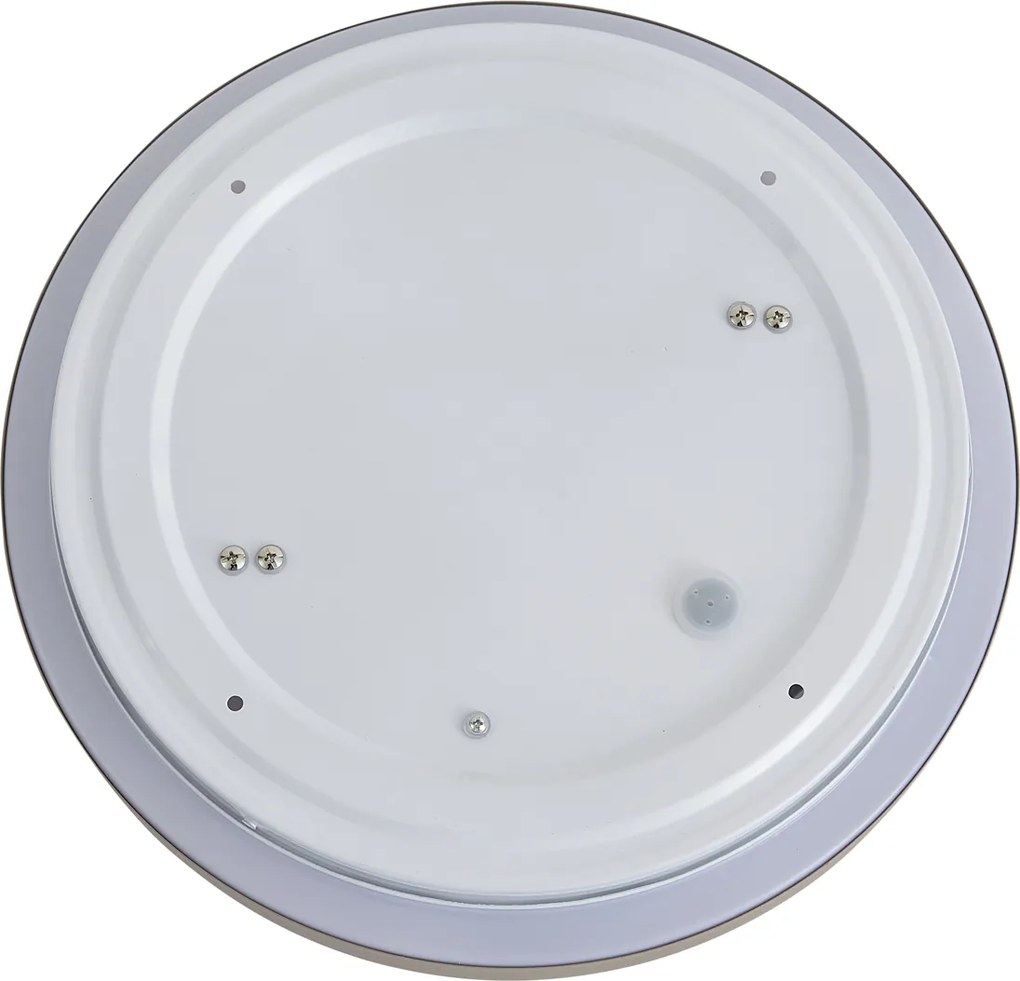 Nowoczesna lampa sufitowa taupe z białym 34cm 2-punktowa IP44 - Walden