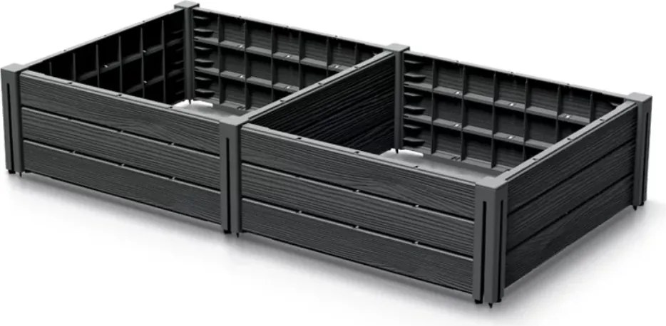 Podwyższona grządka BASE PLANT, 61x61x46cm, antracytowa Prosperplast