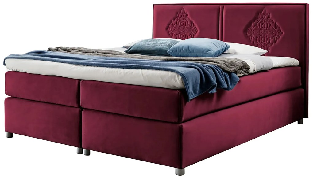 Czerwone łóżko kontynentalne boho 5 rozmiarów T3-A51