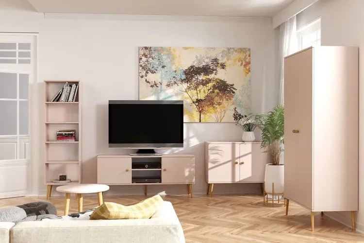 Wysoki skandynawski regał na książki macchiato T4-A49