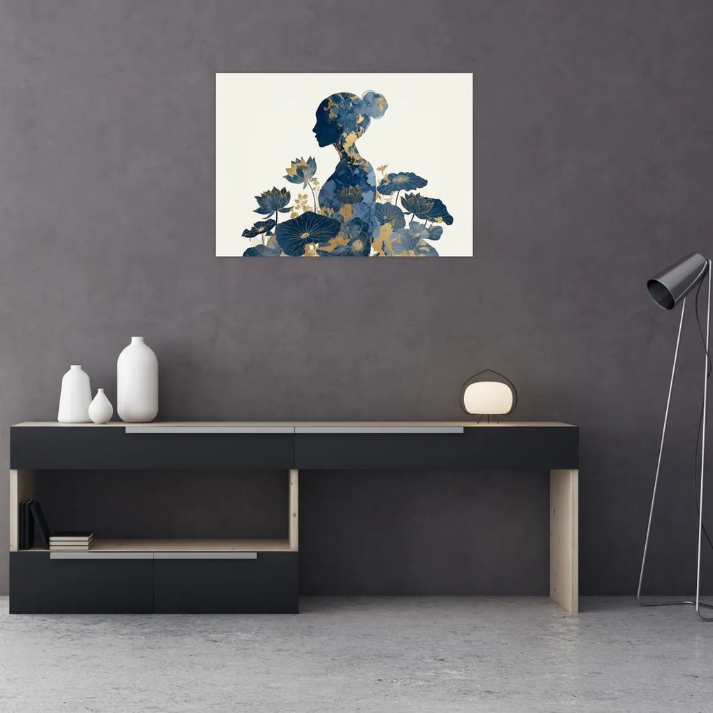 Obraz - Marmurowy profil kobiety (70x50 cm)