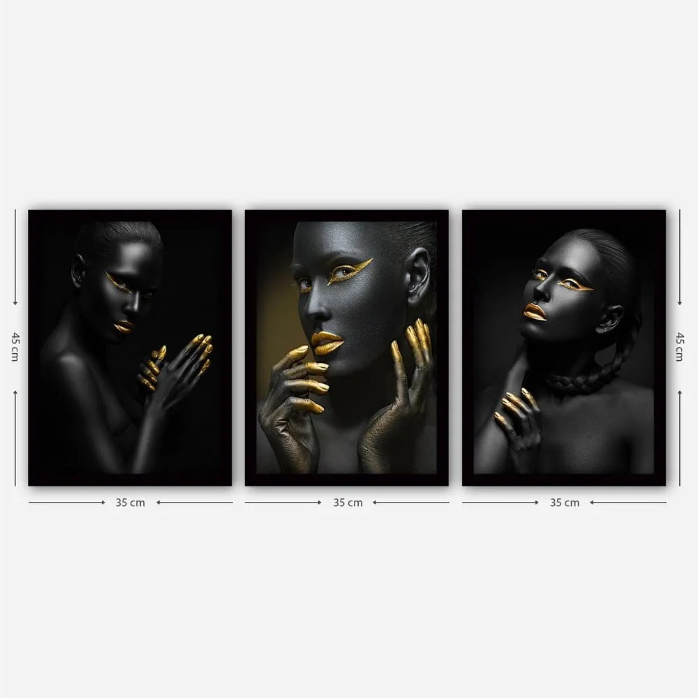 Obrazy zestaw 3 szt. 35x45 cm – Wallity