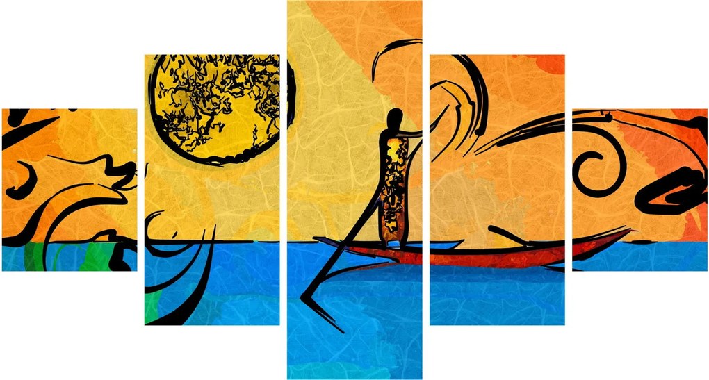 Obraz starożytnego obrazu (125x70 cm)