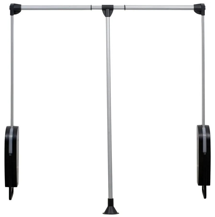 Wieszak na ubrania z teleskopowym drążkiem, opuszczany uchwyt do montażu w szafie - szer. 87 - 130 cm, WENKO