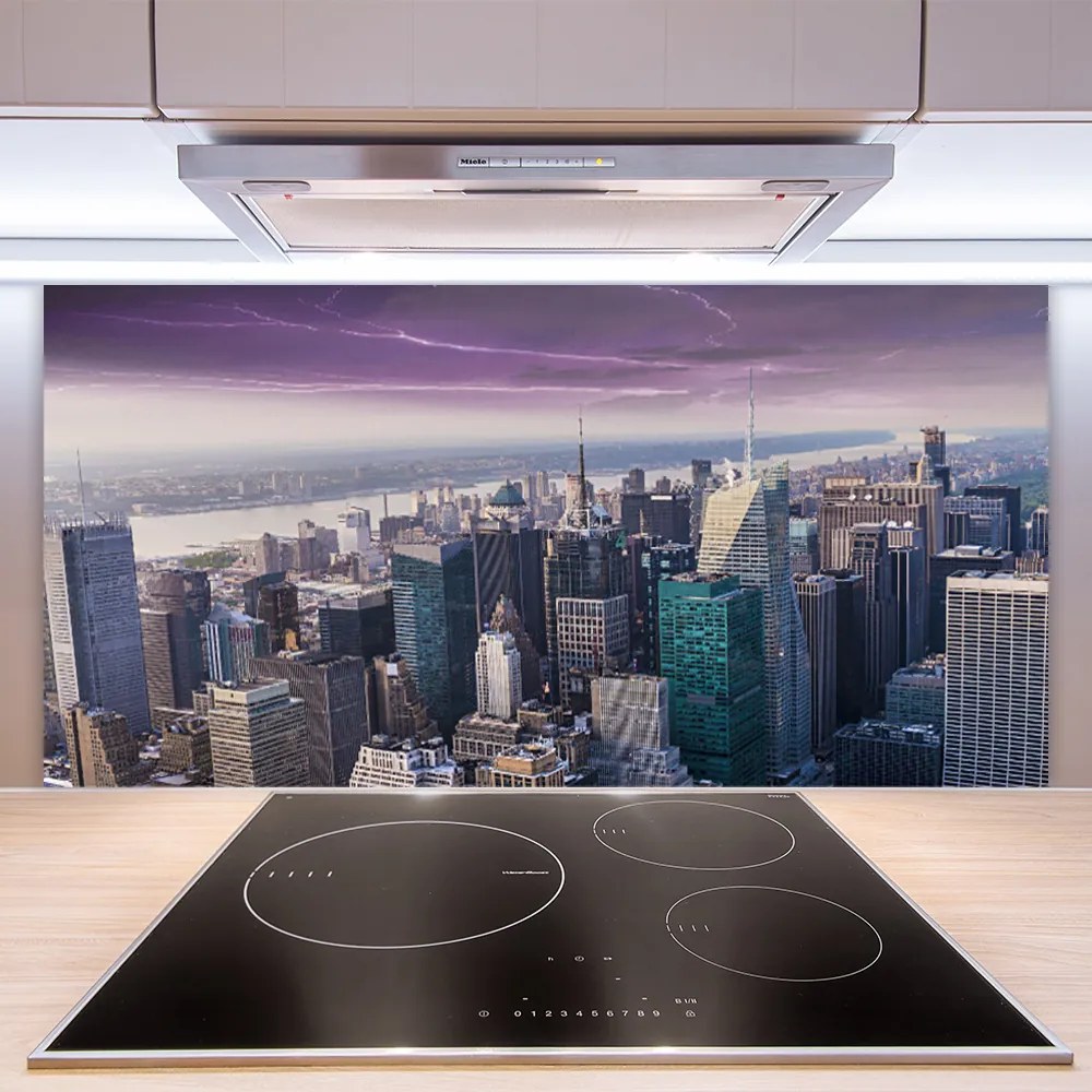 Panel Szklany Panorama Nowoczesnej Metropolii