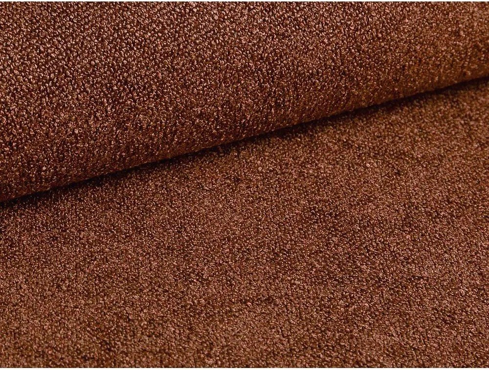 Ceglaste tapicerowane łóżko dwuosobowe ze schowkiem ze stelażem 180x200 cm Eric – Micadoni