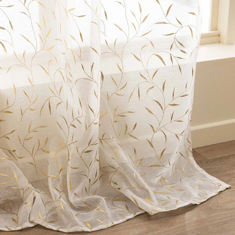 Firanka w beżowo-złotym kolorze 140x240 cm Maissa – douceur d'intérieur