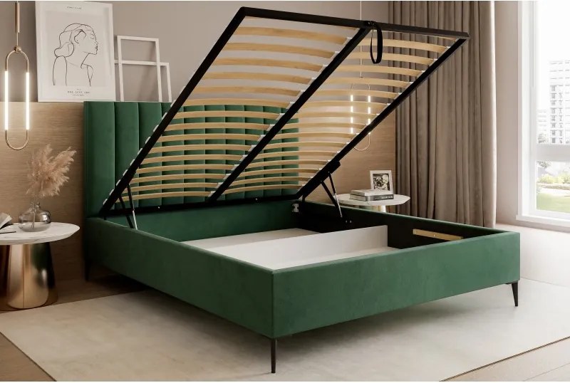 Łóżko Mona Slim III 200 Tkanina VELUTTO 10 stelaż drewniany