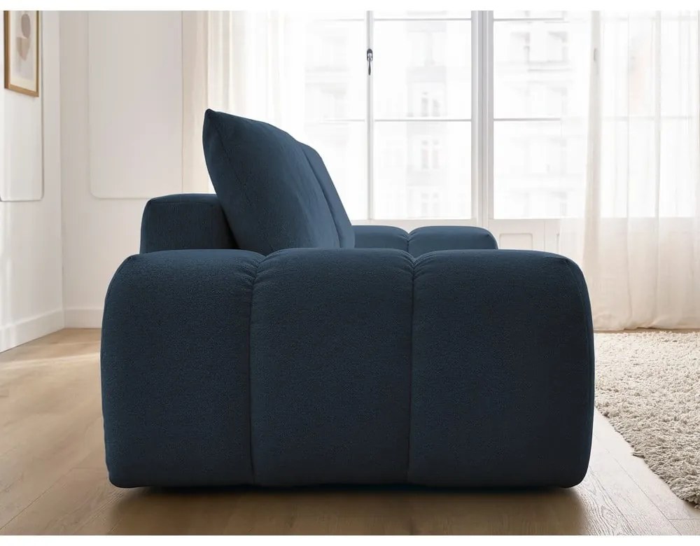 Ciemnoniebieska sofa z tkaniny szenilowej 278 cm Everest – Bobochic Paris