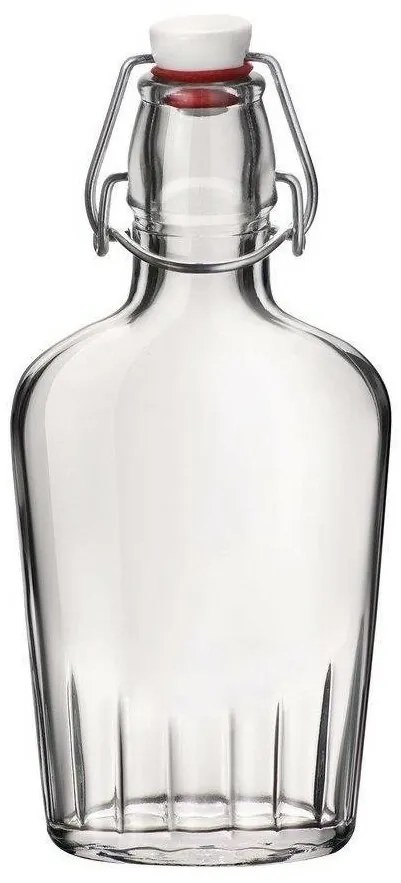 Bormioli Rocco Szklana butelka z zamknięciemklipsowym Fiaschetta, 250 ml