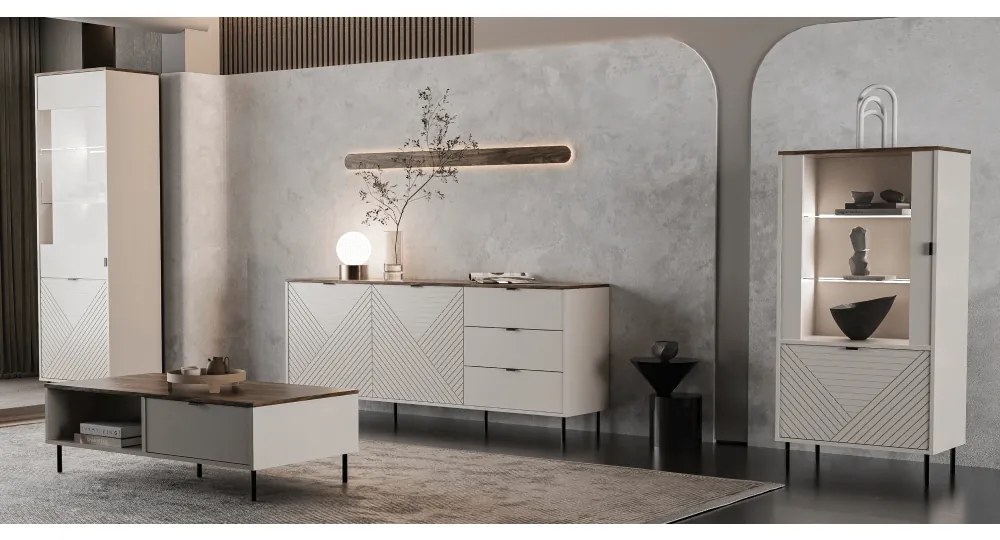 Szafka EYCO 1D1W, kaszmir/dąb castello