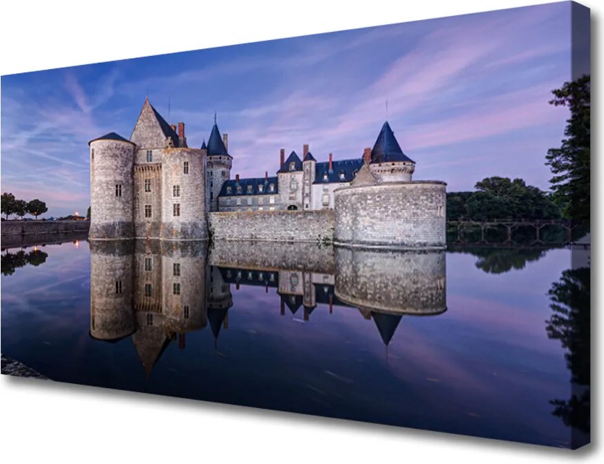 Obraz canvas na ścianę Zamek nad Brzegiem Jeziora