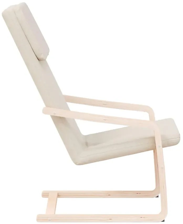 Kremowy tapicerowany fotel na płozach T5-G95