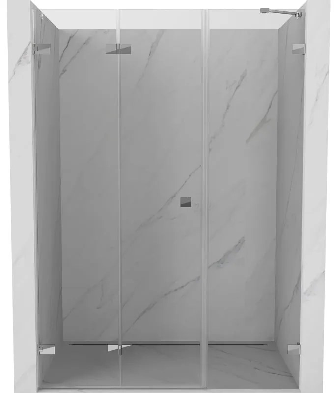 Mexen Lunar-F drzwi prysznicowe składane lewe 120 cm, transparent, chrom - 836S-120-050-01-00-L