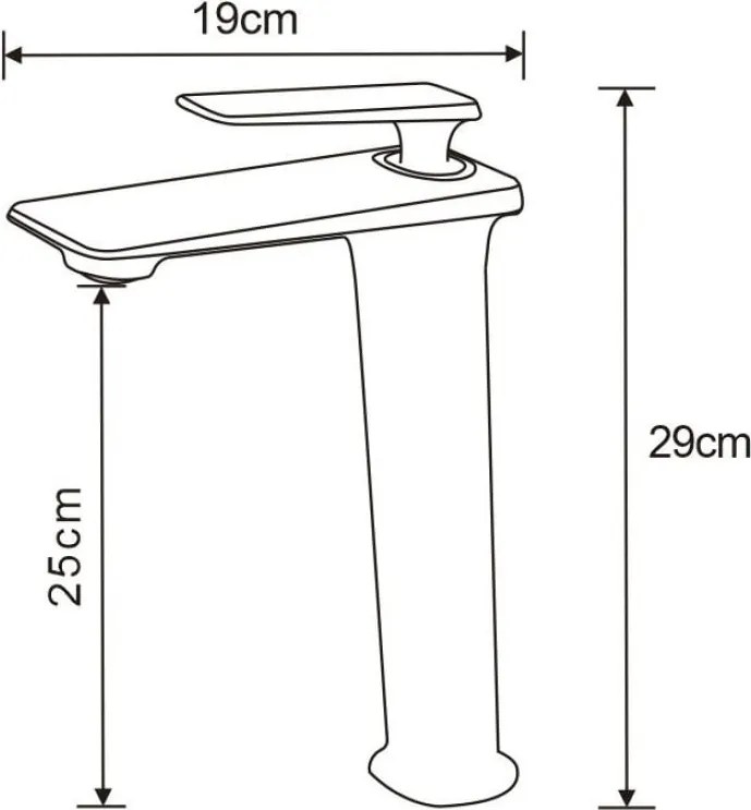Mexen Purus bateria umywalkowa wysoka, czarna/złota - 745810-75
