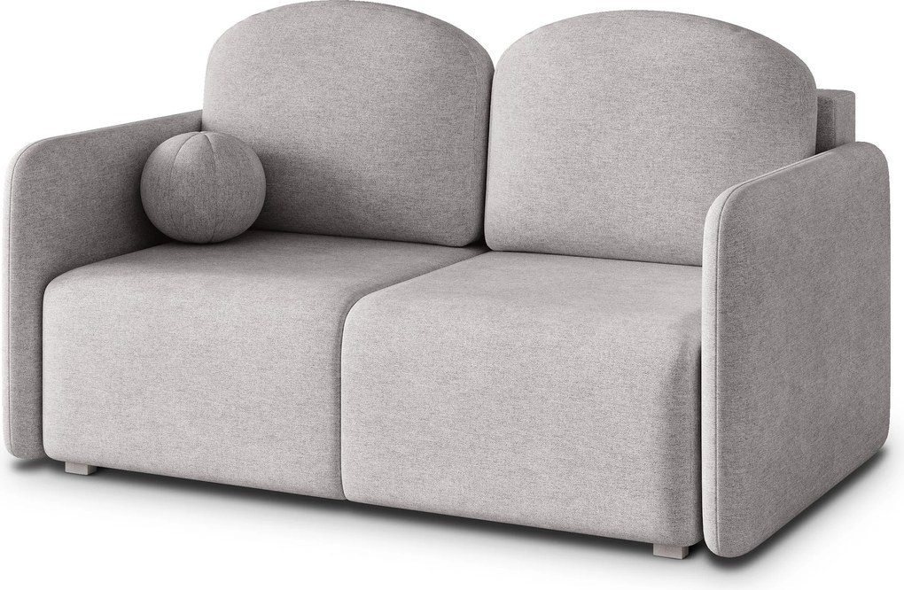 Masseno Sofa SUVI II z funkcją spania i pojemnikiem na pościel, Rozkładana sofa - Jasnoszary, NEVE 83