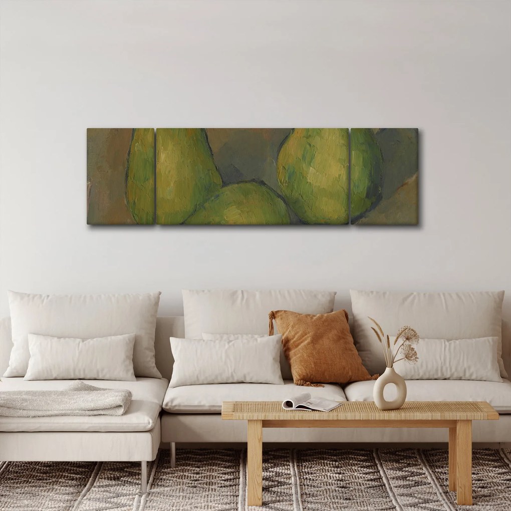 Obraz - Paul Cézanne, Three Pears, reprodukcje (170x50 cm)