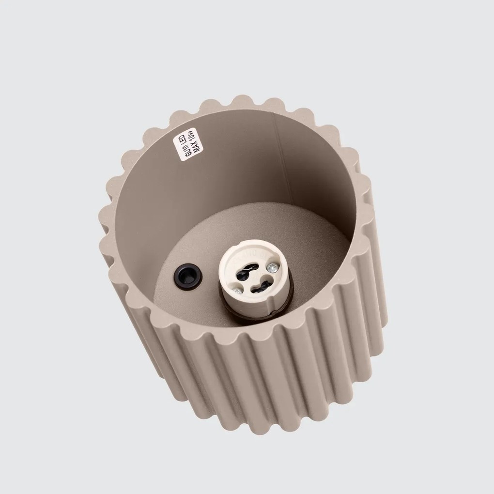 Plafon AURA 1 taupe GU10 ryflowany SOLLUX  LIGHTING