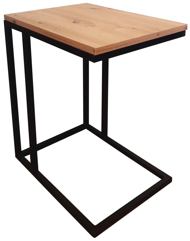 Stolik pomocniczy C boczny podstawa metalowa Loft