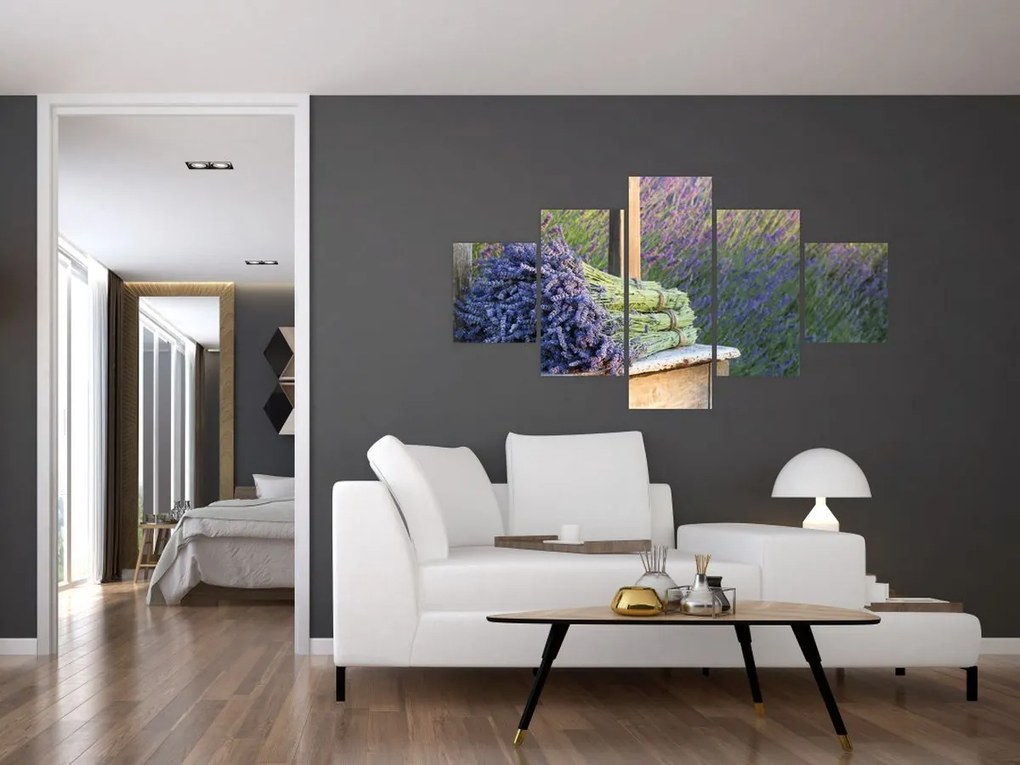 Obraz - Pęczki lawendy (125x70 cm)