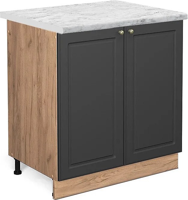 Szafka pod zlew antracytowo-złoty 80x60x82 fame-line