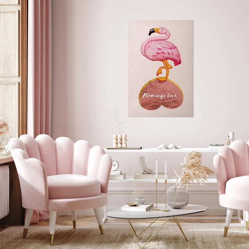Plakat Zakochany flaming 29,7x42 cm bez ramy bez marginesu ARTGEIST B