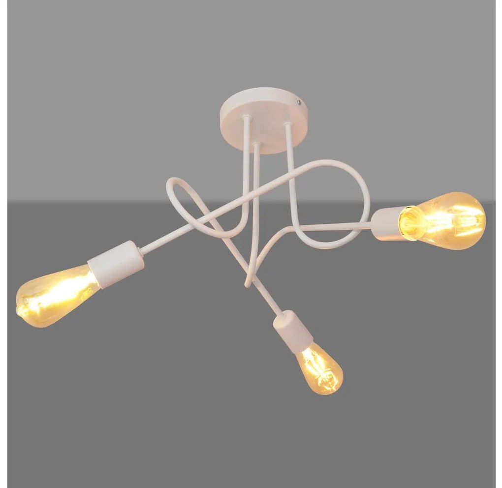 Dziecięcy żyrandol natynkowy OXFORD 3xE27/15W/230V biały