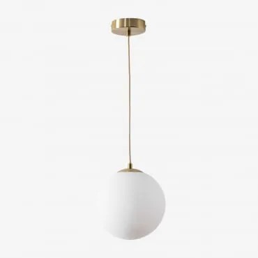 Żelazna Lampa Sufitowa Ze Szklaną Kulą Uvol Złoto & Ø19 Cm - Sklum