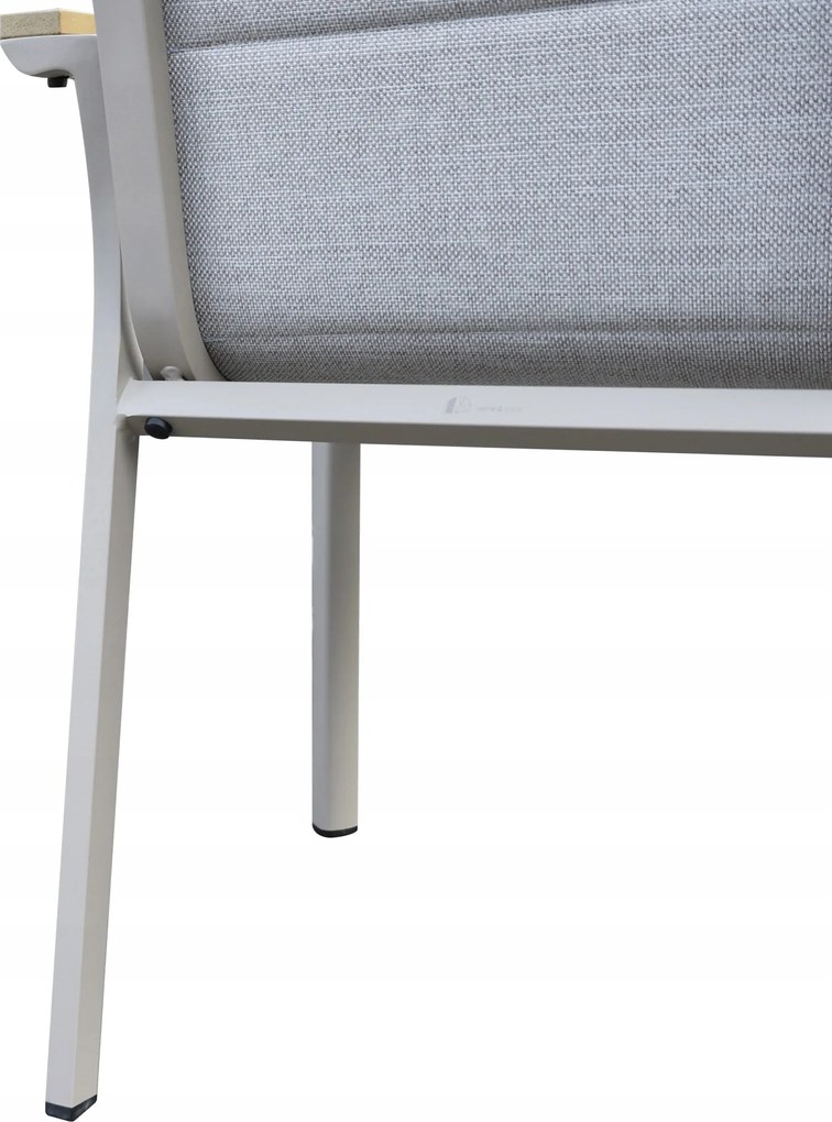 3587W-BE Krzesło Ogrodowe Beżowe 56x65x88 cm Beżowa Szybkoschnąca Tkanina Nowoczesny