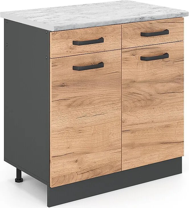 Szafka dolna do kuchni złoty dąb energetyczny 80x60x81.6 r-line