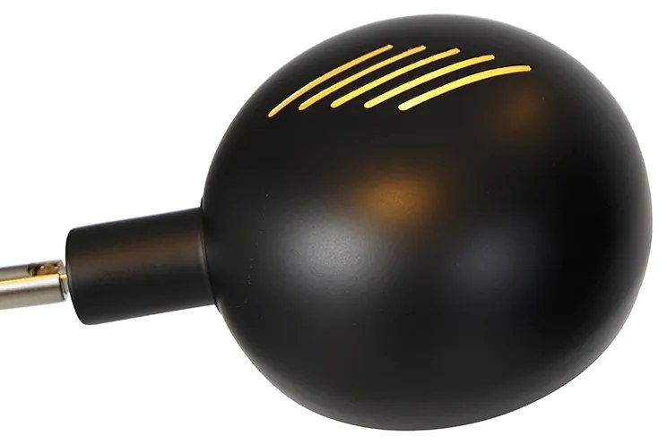 Designerska lampa podłogowa czarna 5-świateł - SixtiesDesignerski Oswietlenie wewnetrzne