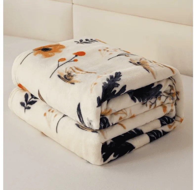 Mikropluszowy koc PAPAVA, kremowy Rozmiar: 200 x 220 cm