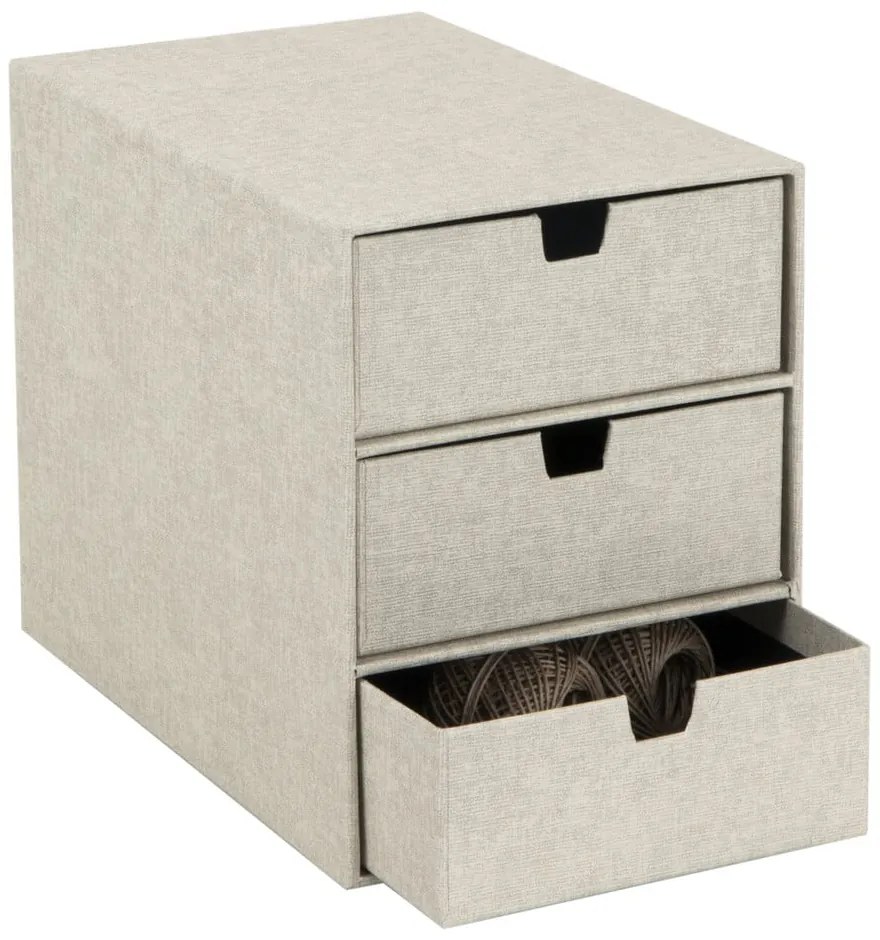 Beżowy organizer z 3 szufladkami Bigso Box of Sweden Ingrid