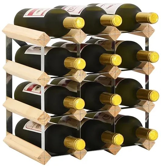 Nowoczesny sosnowy stojak na wino - Burdino