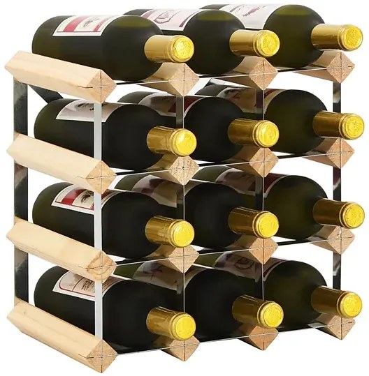 Nowoczesny sosnowy stojak na wino T7-L16