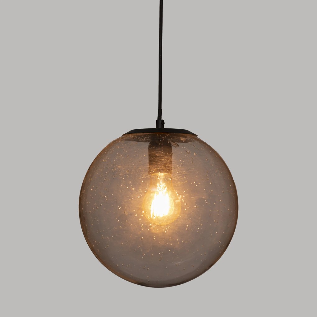 Lampa wisząca do salonu NUNN, szklana kula, Ø 25 cm