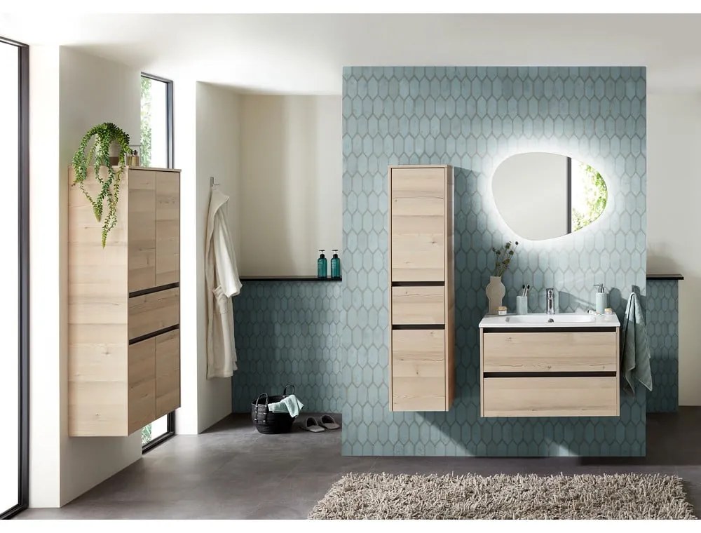 Biała umywalka bez baterii z kompozytu mineralnego 2x46 cm Quickset 393 – Pelipal
