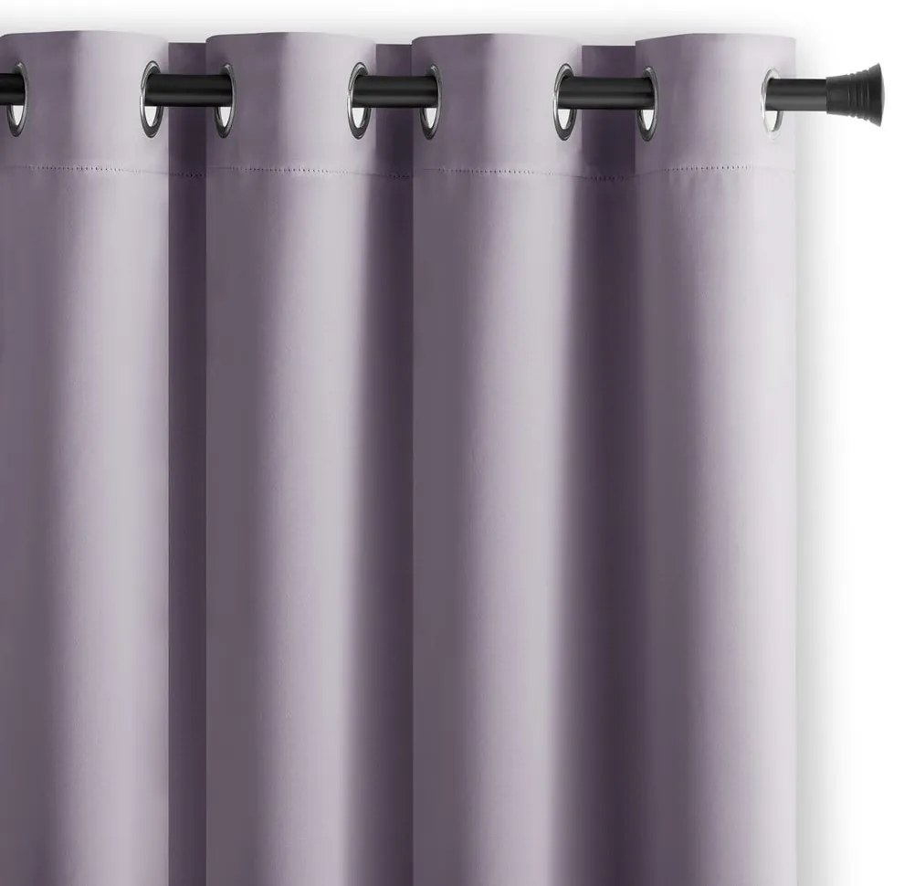 Szaroróżowa zasłona zaciemniająca 140x175 cm Eyelets – Restilo