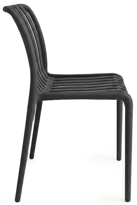 Plastowe krzesło TREGO, antracytowe