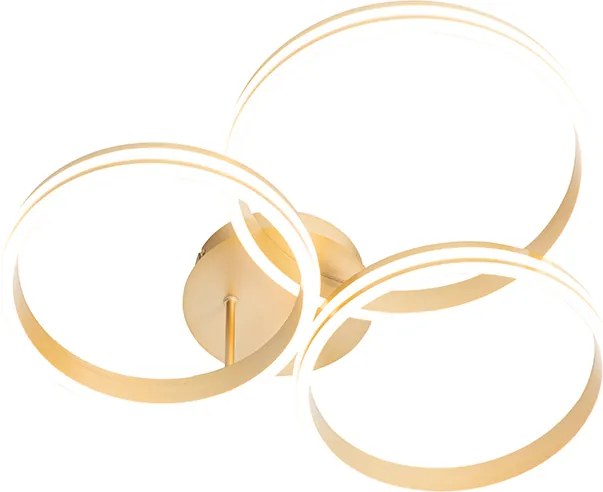 Lampa sufitowa mosiądz w tym LED 3-stopniowy ściemniacz 3-światła - Navara