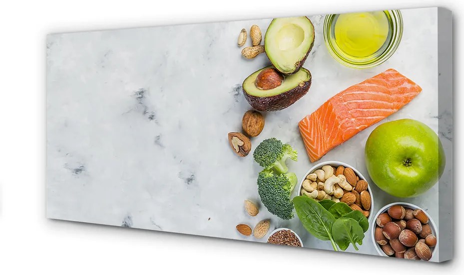 Zdjęcie na płótnie Zdrowy Posiłek z Łososiem