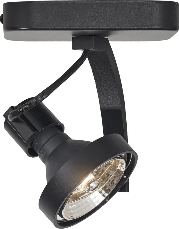 Designerski reflektor sufitowy czarny GU10 70 mm obrotowy i przechylny - Vo