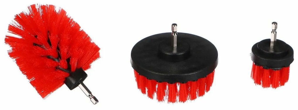 Sixtol Zestaw szczotek do czyszczenia samochoduCAR DETAILING DRILL BRUSH 3 MEDIUM, 3 szt.