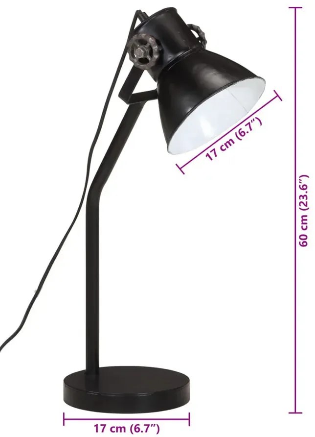 Czarna loftowa lampa stołowa M001 - Nona