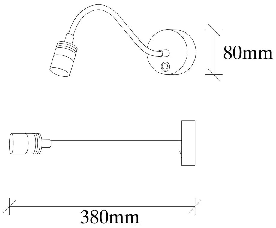 Czarny kinkiet LED Reading – Opviq lights