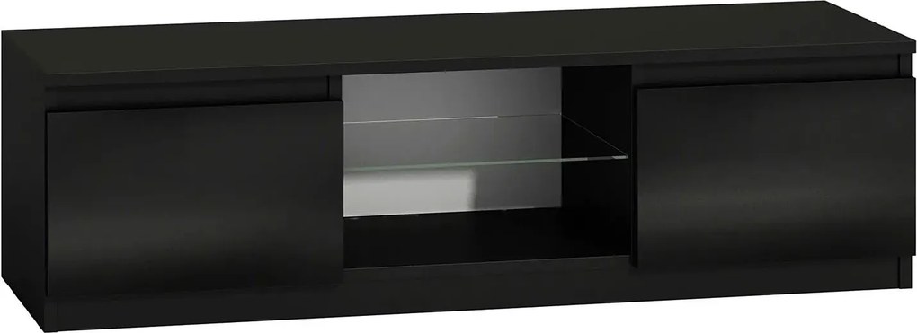Czarna industrialna szafka rtv N1-G54
