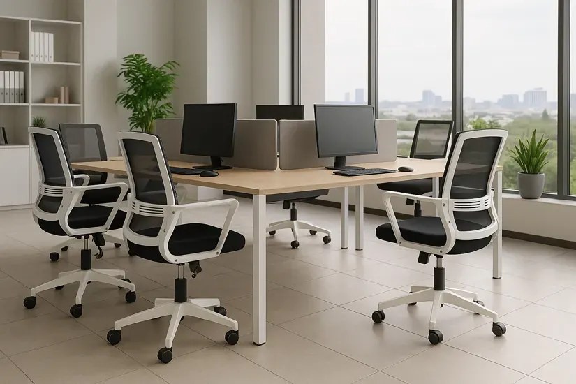 Czarny fotel obrotowy L7-Z50